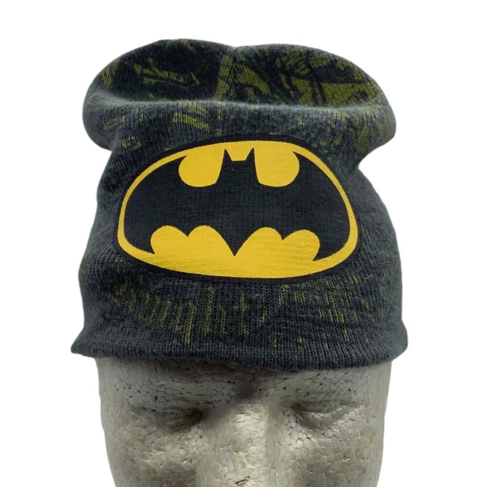 Batman Logo‎ Gray Knit Beanie Hat Cosplay Accessory Adults One Size DC Comics